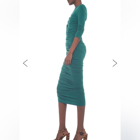 Norma Kamali Women's Green Long Sleeve Diana Gown - Picture 5 of 15